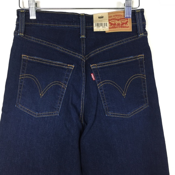 Levi’s Ribcage Straight Ankle Jeans Distressed 27 - Picture 11 of 13